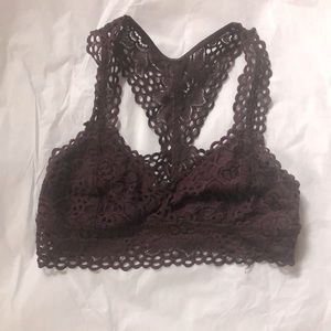 Aerie Bralette (Maroon, XS)